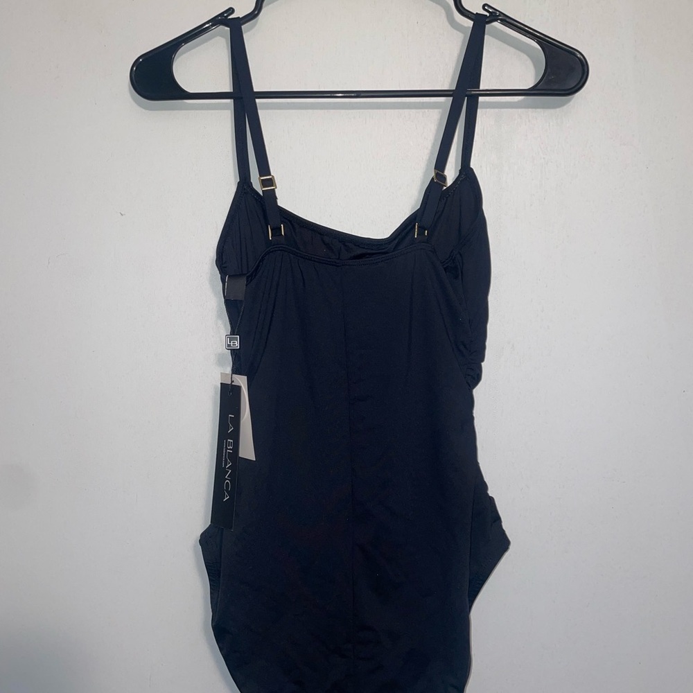 La Blanca Island Goddess Rouched Body Lingerie Mio One Piece Swimsuit 6 - Picture 9 of 10